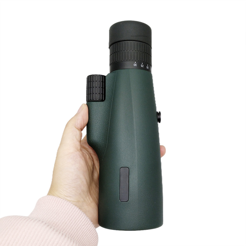 10-30×50 Green Zoom Monocular Telescope Smartphone Adapter Portable For Camping Hiking