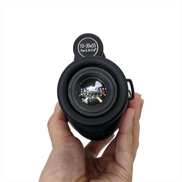 FMC Lens BAK7 Prism High Power 10-30X55 Zoom Monoculars With Smartphone Holder